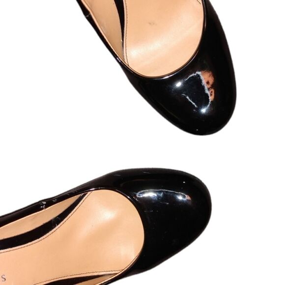 Mootsies Tootsies Glossy Black Heels Round Toe Classic & Timless - Picture 5 of 12